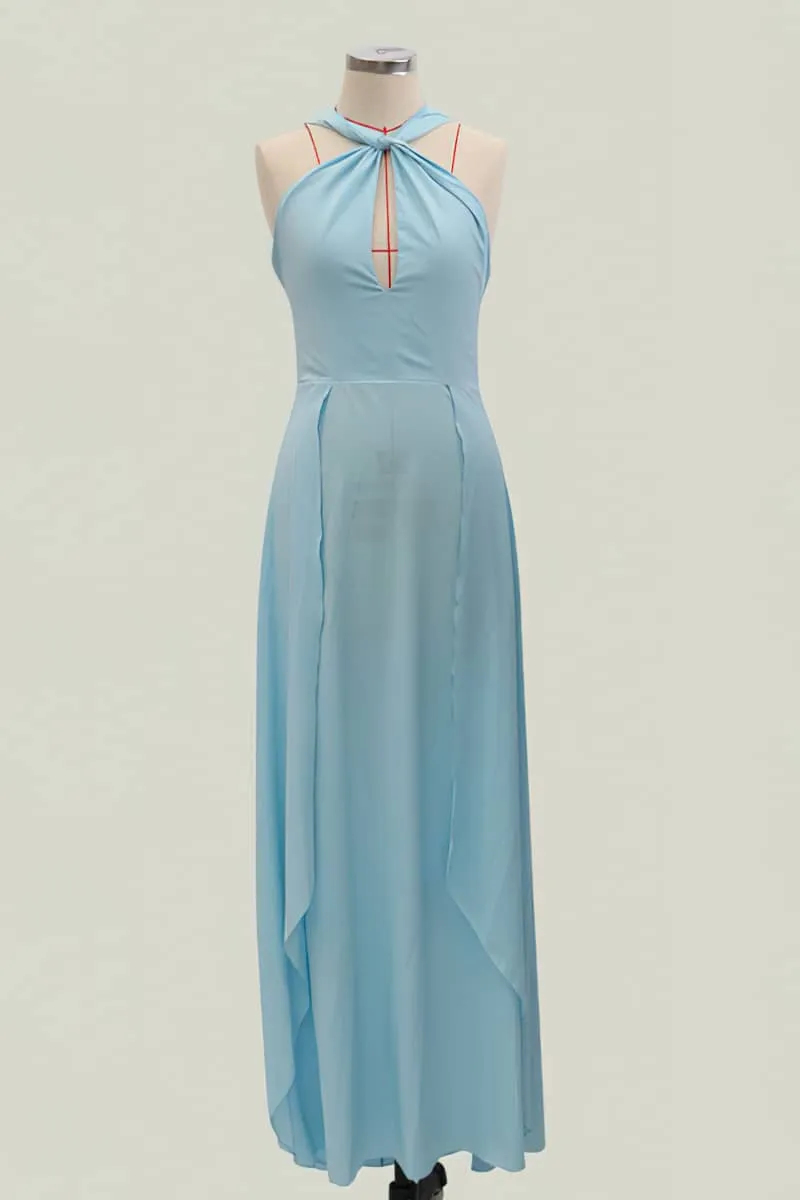 Sleeveless halterneck dress