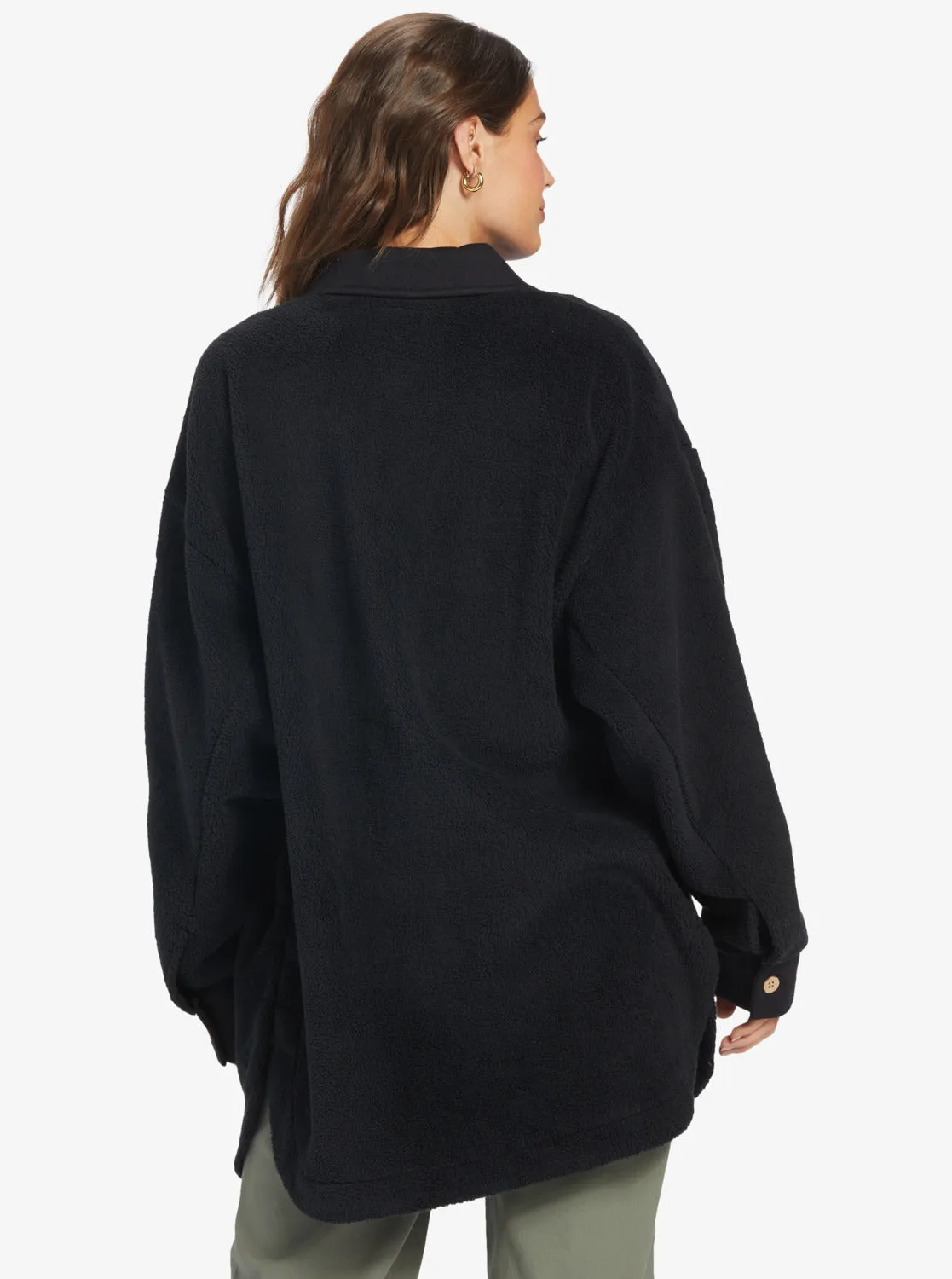 Switch Up Sherpa Fleece Overshirt - Anthracite
