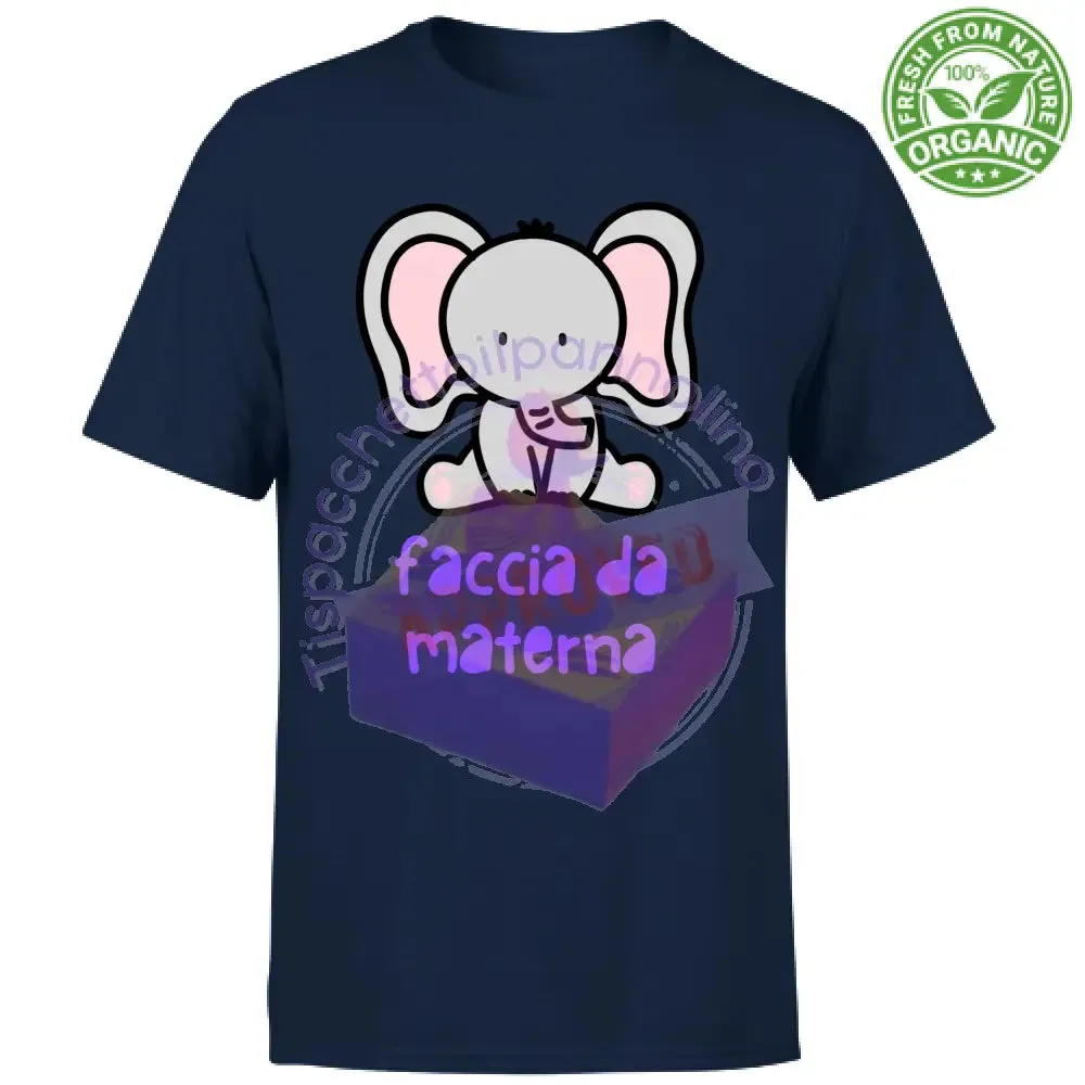 T-Shirt Bambino Organic faccia da materna t-shirt bimbo asilo elefante scr