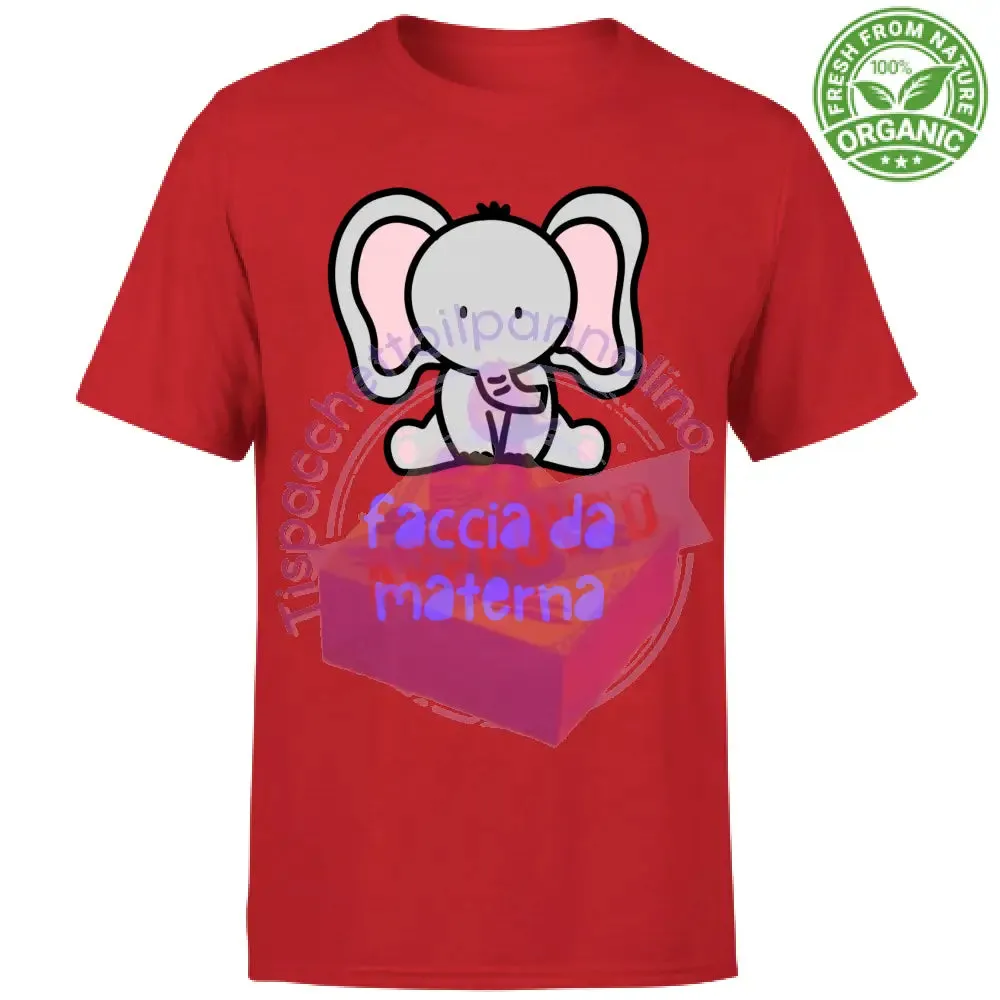 T-Shirt Bambino Organic faccia da materna t-shirt bimbo asilo elefante scr