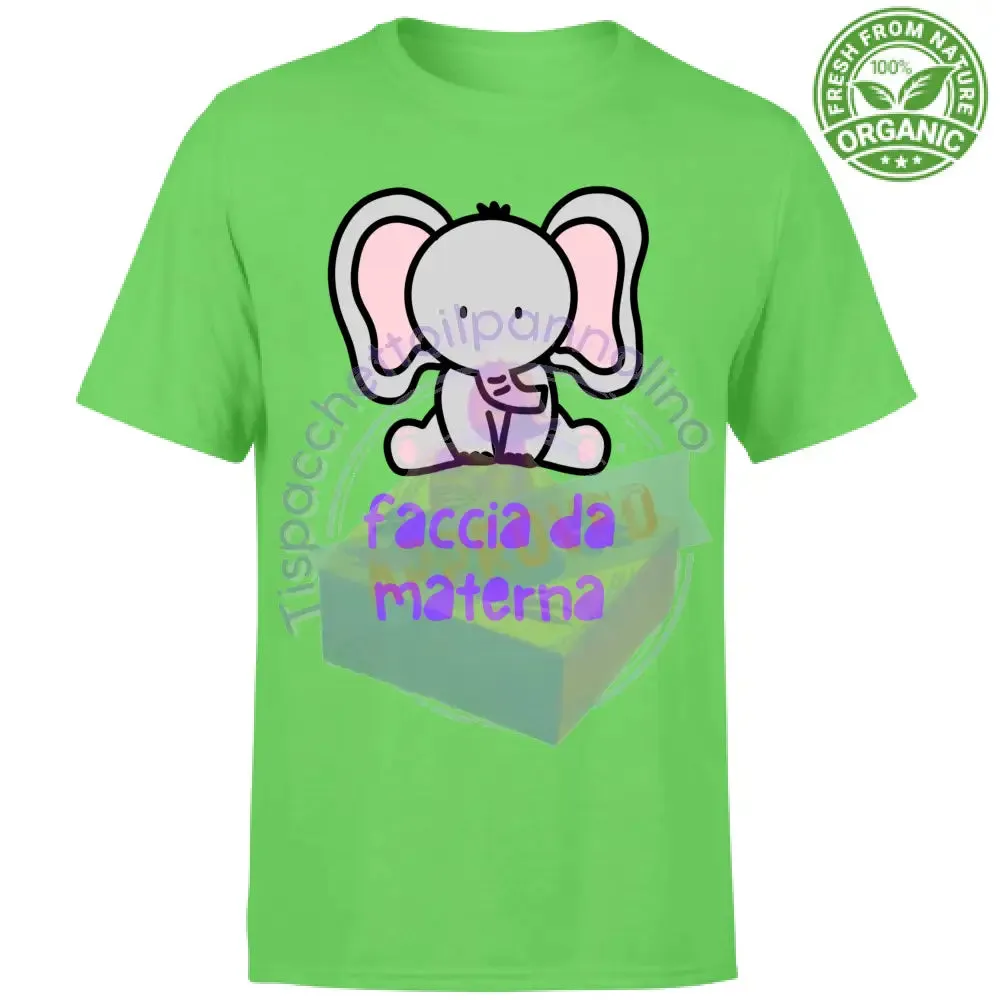 T-Shirt Bambino Organic faccia da materna t-shirt bimbo asilo elefante scr