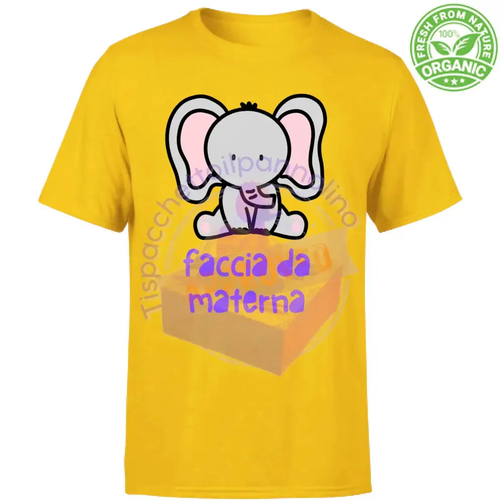 T-Shirt Bambino Organic faccia da materna t-shirt bimbo asilo elefante scr