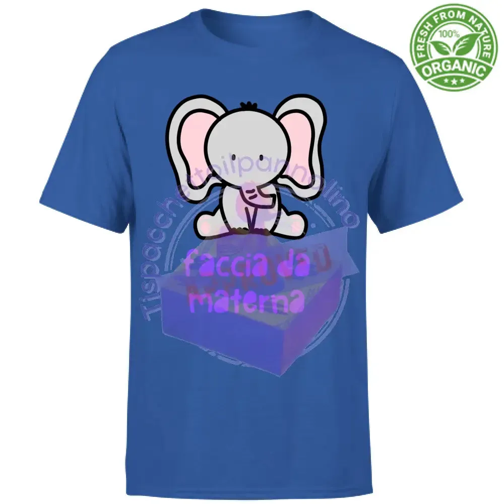 T-Shirt Bambino Organic faccia da materna t-shirt bimbo asilo elefante scr