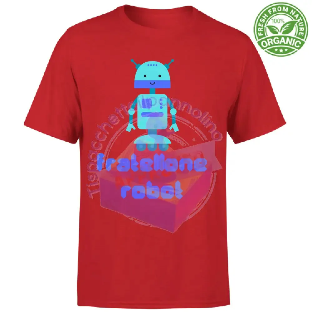 T-Shirt Bambino Organic fratellone robot t-shirt per il fratello grande