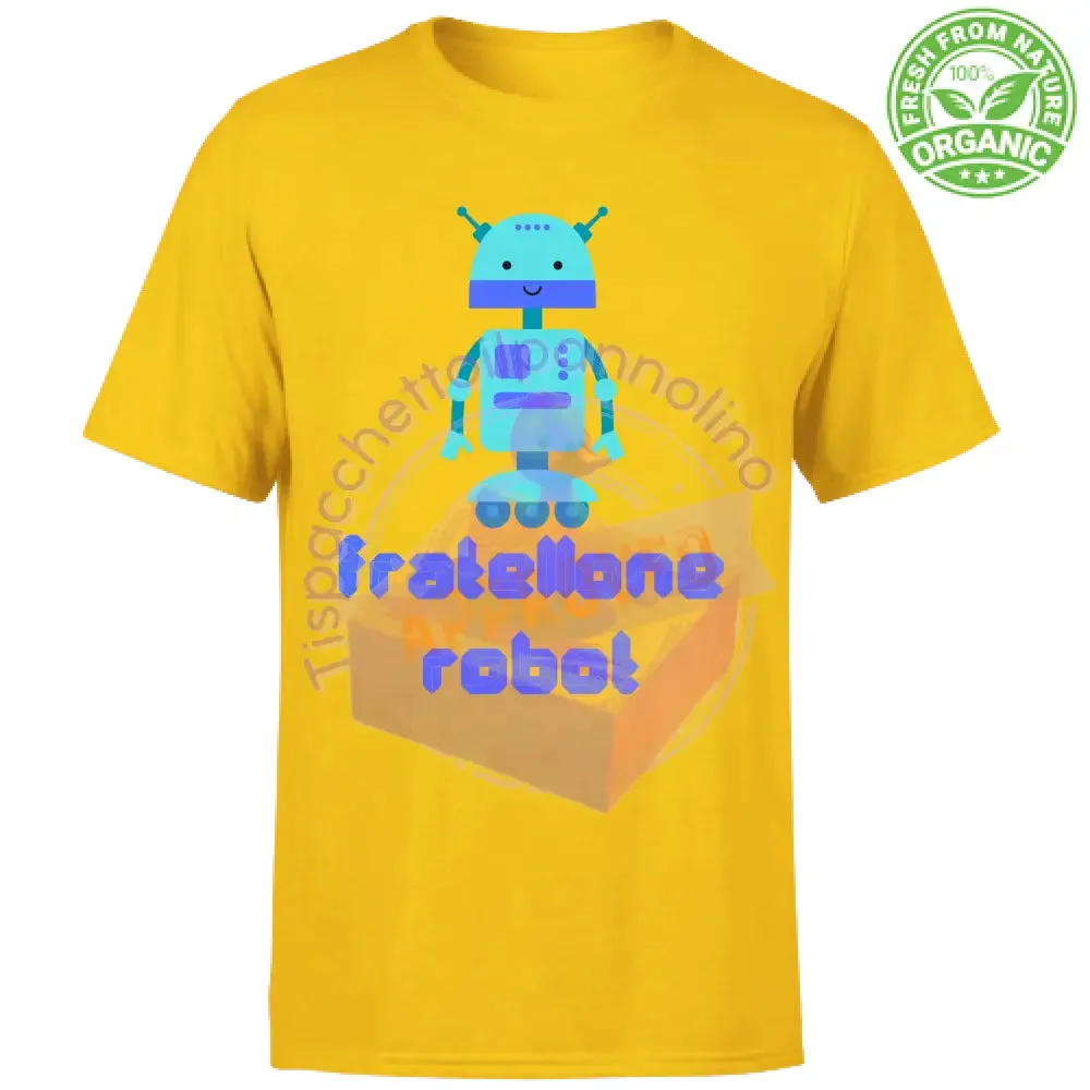T-Shirt Bambino Organic fratellone robot t-shirt per il fratello grande