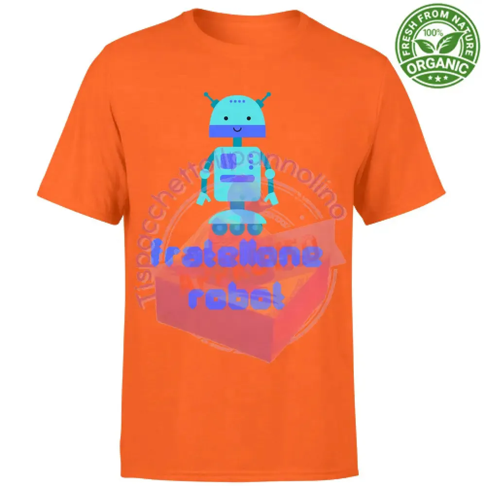 T-Shirt Bambino Organic fratellone robot t-shirt per il fratello grande