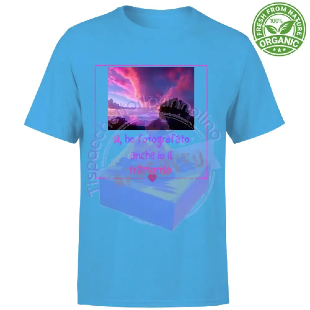 T-Shirt Unisex Organic tramonto love regalo innamorati