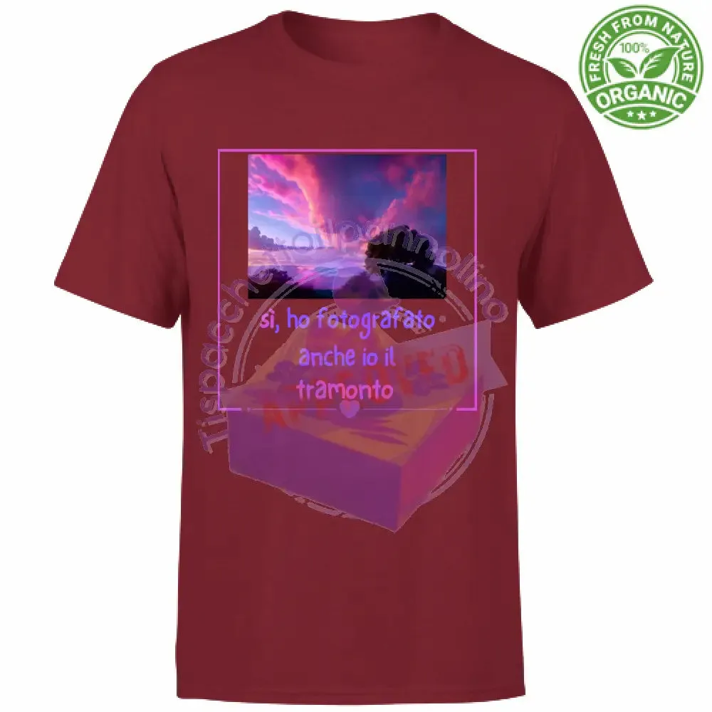 T-Shirt Unisex Organic tramonto love regalo innamorati