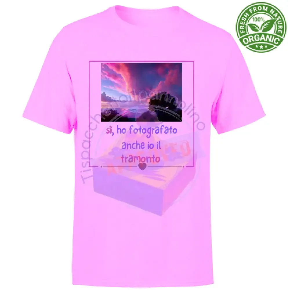 T-Shirt Unisex Organic tramonto love regalo innamorati