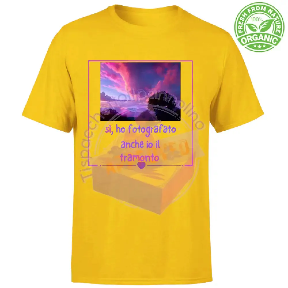 T-Shirt Unisex Organic tramonto love regalo innamorati