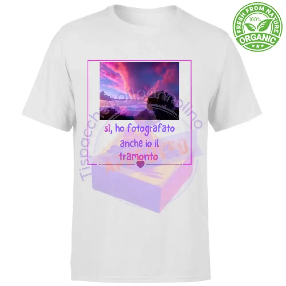 T-Shirt Unisex Organic tramonto love regalo innamorati