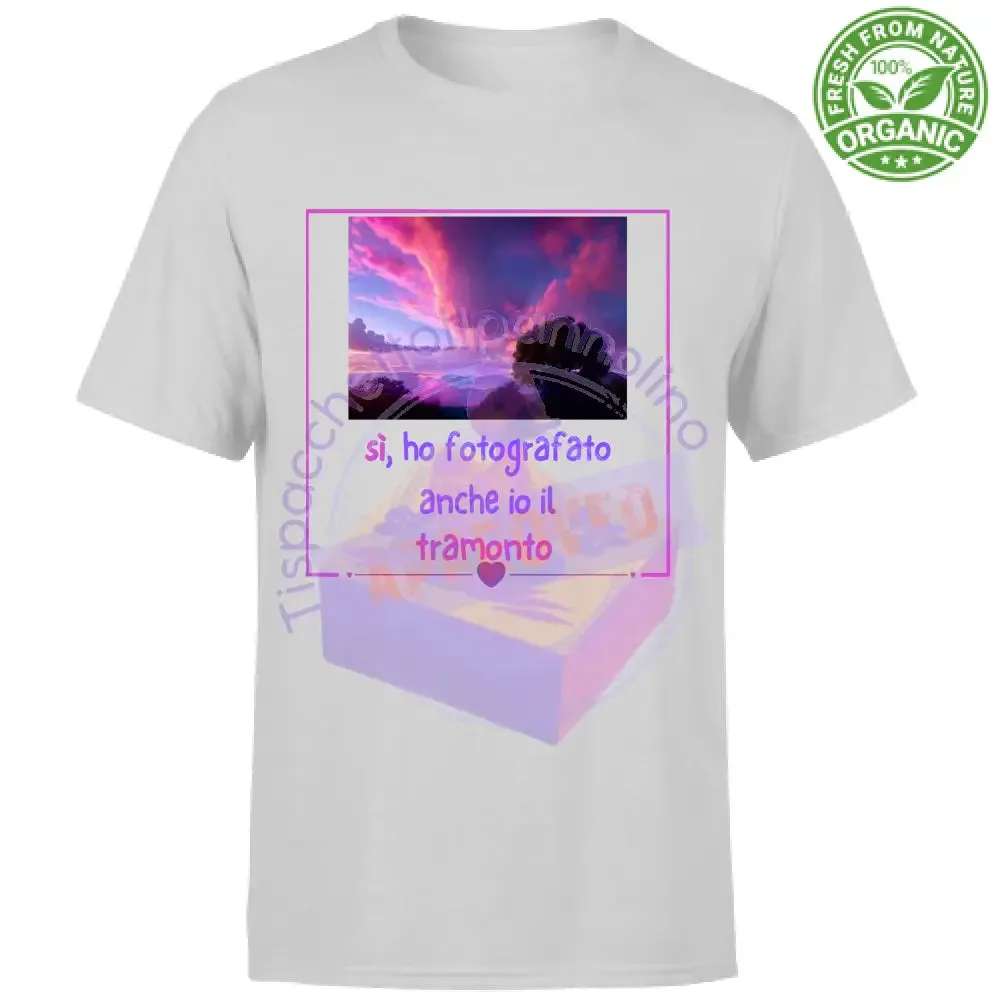 T-Shirt Unisex Organic tramonto love regalo innamorati