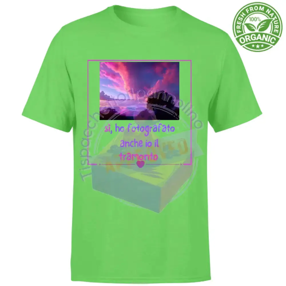 T-Shirt Unisex Organic tramonto love regalo innamorati