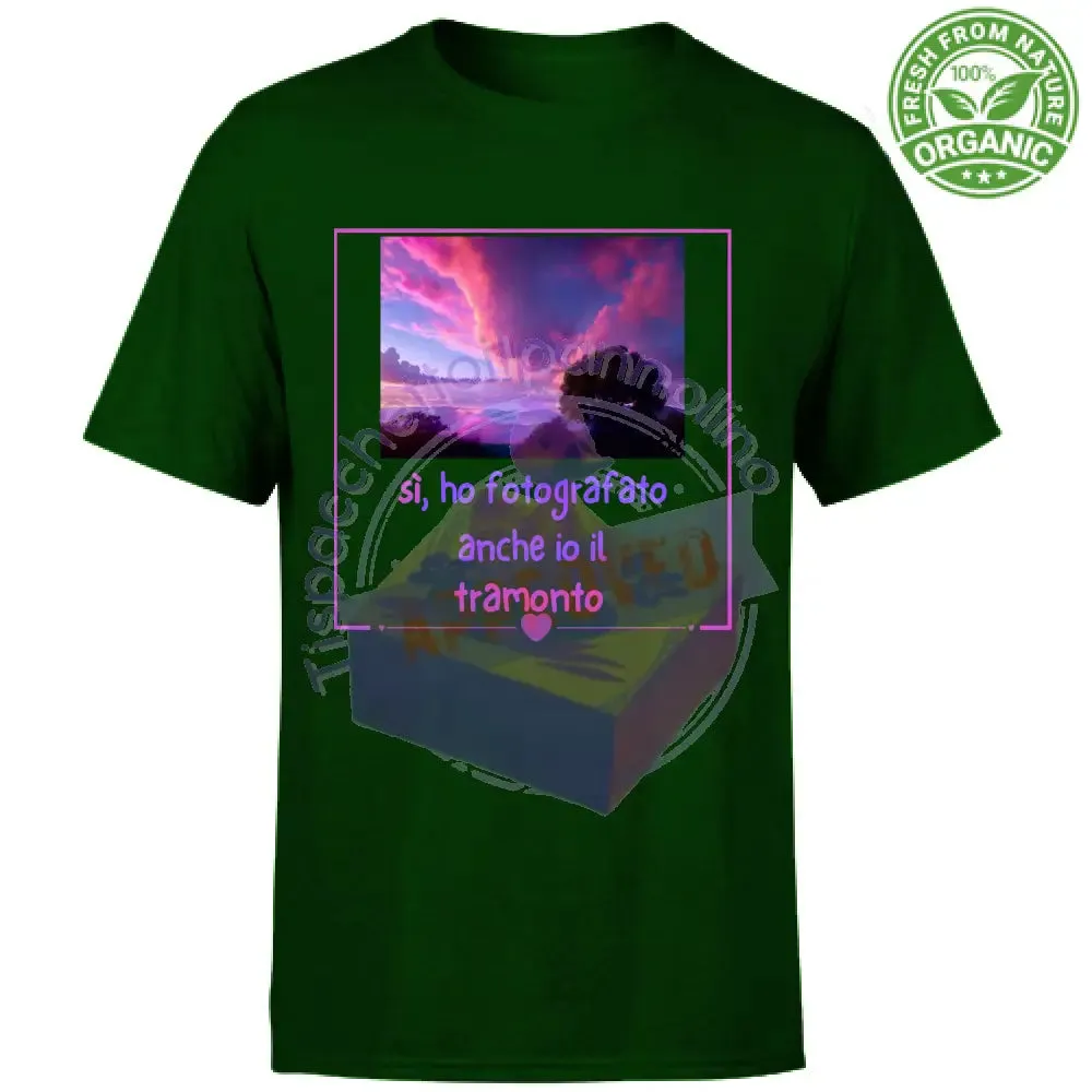 T-Shirt Unisex Organic tramonto love regalo innamorati