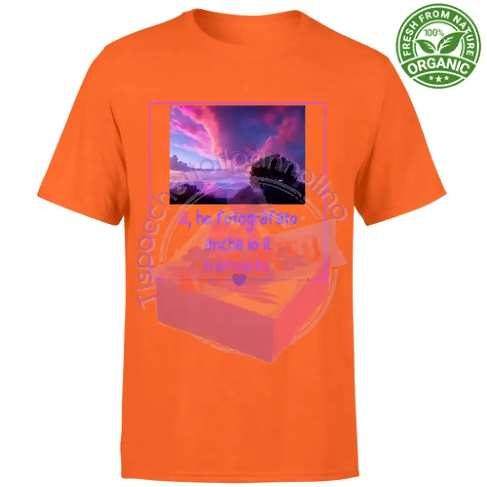 T-Shirt Unisex Organic tramonto love regalo innamorati
