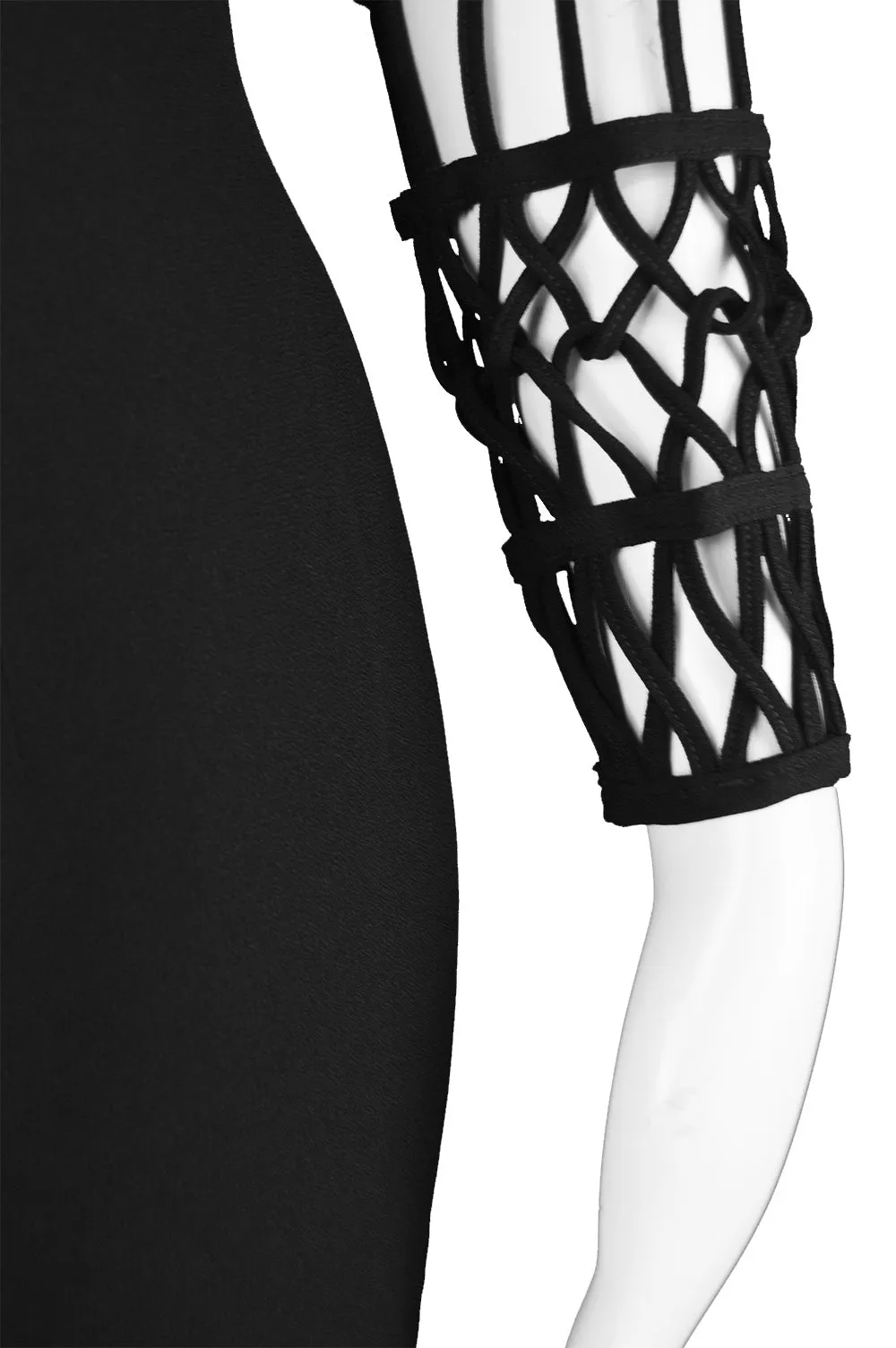Vintage Off Shoulder Cage Sleeve Dress, 1990s