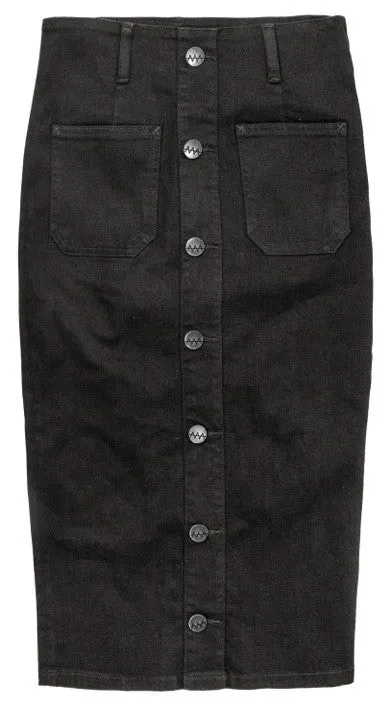 Ziggy Denim WOMENS TEACHERS PET SKIRT - BLACK